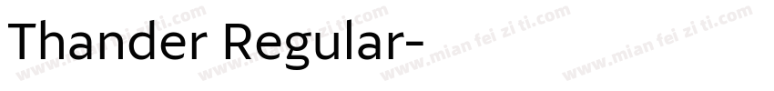 Thander Regular字体转换
